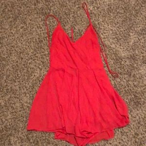 EXPRESS orange flowy romper